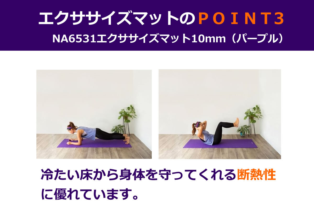 NA6531 エクササイズマット10mm(パープル)