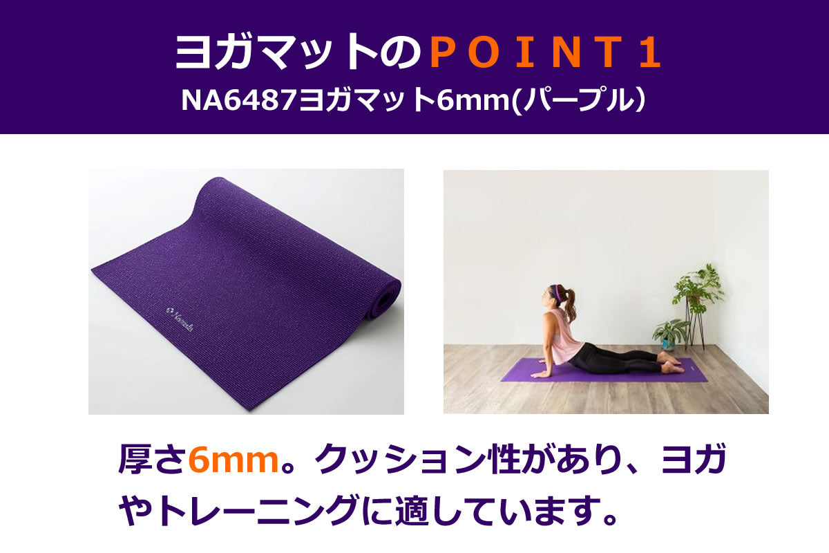 NA6487 ヨガマット6mm(パープル)